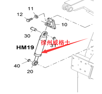 攤鋪機(jī)進(jìn)口螺旋提升油缸零件號(hào)2184860