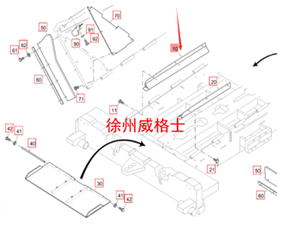 攤鋪機(jī)右前刮板鏈保護(hù)2410979